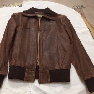 Genuine Bomber leather jacket Made in Italy (M/F)